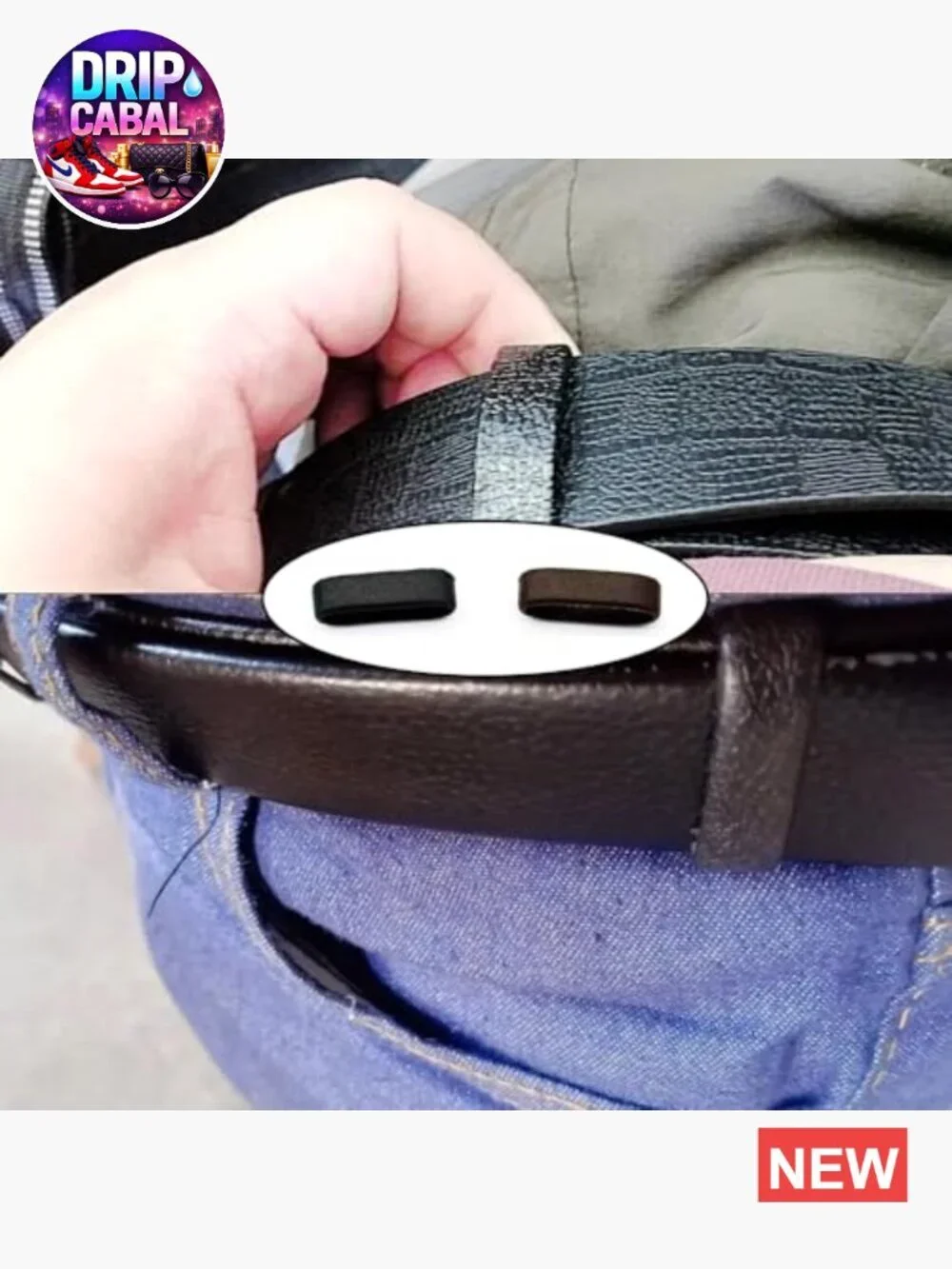 10 Pack Belt Loop Keepers TPU Plastic Leather Grain Belt Holder Straps